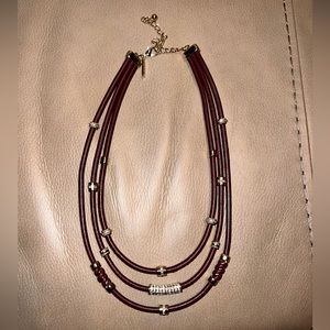 WHBM Wine Cluster Necklace